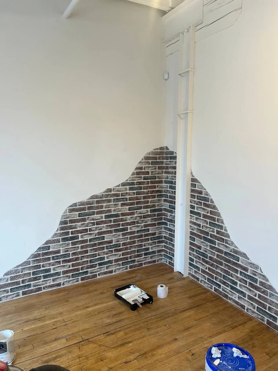 3D Effect Brick Wall